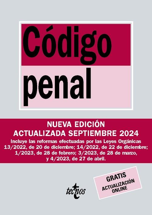 CÓDIGO PENAL | 9788430990962 | EDITORIAL TECNOS | Llibres Parcir | Llibreria Parcir | Llibreria online de Manresa | Comprar llibres en català i castellà online