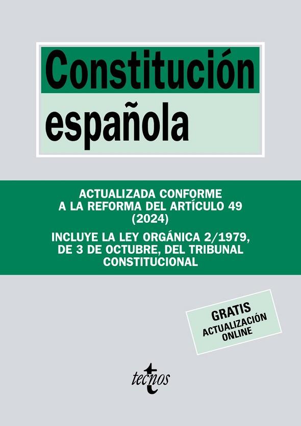 CONSTITUCIÓN ESPAÑOLA | 9788430990399 | EDITORIAL TECNOS | Llibres Parcir | Librería Parcir | Librería online de Manresa | Comprar libros en catalán y castellano online