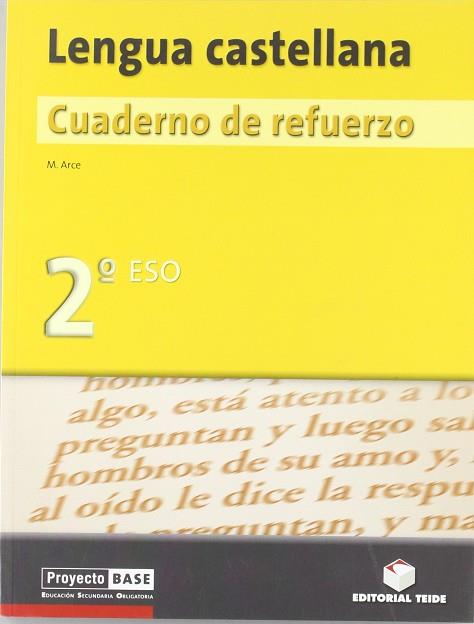 CUADERNO DE REFUERZO. LENGUA CASTELLANA 2º ESO - BASE | 9788430749157 | ARCE LASSO, MERCÈ | Llibres Parcir | Llibreria Parcir | Llibreria online de Manresa | Comprar llibres en català i castellà online