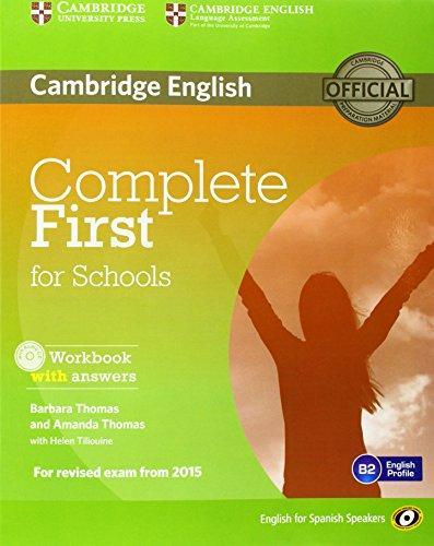 COMPLETE FIRST SCHOOLS WB+KEY+CD 14 ESS | 9788483239858 | AA.VV | Llibres Parcir | Librería Parcir | Librería online de Manresa | Comprar libros en catalán y castellano online