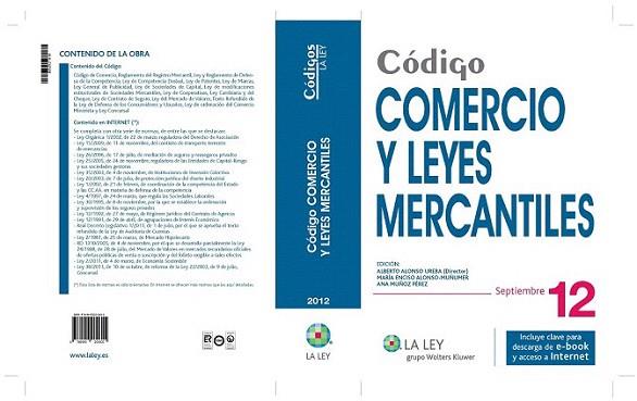 Código Comercio y Leyes Mercantiles 2012 | 9788490200605 | Redacción La Ley | Llibres Parcir | Llibreria Parcir | Llibreria online de Manresa | Comprar llibres en català i castellà online