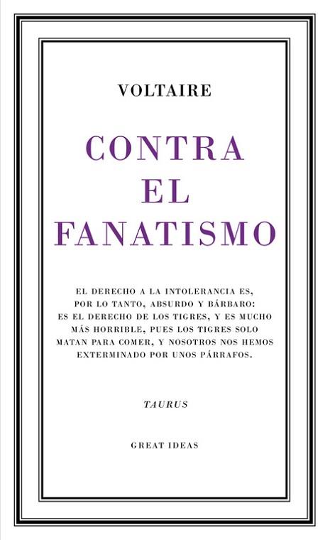 CONTRA EL FANATISMO RELIGIOSO (SERIE GREAT IDEAS 39) | 9788430617265 | VOLTAIRE | Llibres Parcir | Llibreria Parcir | Llibreria online de Manresa | Comprar llibres en català i castellà online