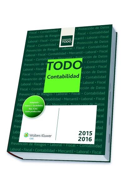 TODO CONTABILIDAD 2015-2016 | 9788499546537 | REDACCIÓN CISS | Llibres Parcir | Librería Parcir | Librería online de Manresa | Comprar libros en catalán y castellano online