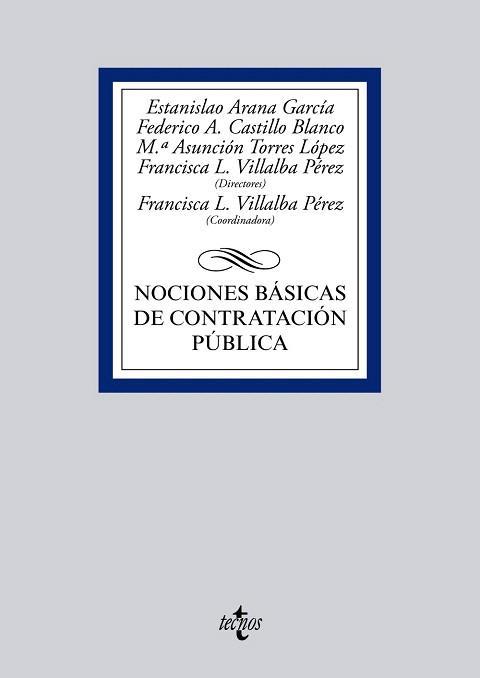 NOCIONES BÁSICAS DE CONTRATACIÓN PÚBLICA | 9788430961382 | ARANA GARCÍA, ESTANISLAO/CASTILLO BLANCO, FEDERICO A./TORRES LÓPEZ, MARÍA ASUNCIÓN/VILLALBA PÉREZ, F | Llibres Parcir | Llibreria Parcir | Llibreria online de Manresa | Comprar llibres en català i castellà online