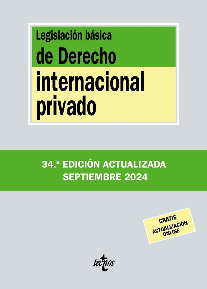 LEGISLACIÓN BÁSICA DE DERECHO INTERNACIONAL PRIVADO | 9788430990917 | EDITORIAL TECNOS | Llibres Parcir | Llibreria Parcir | Llibreria online de Manresa | Comprar llibres en català i castellà online