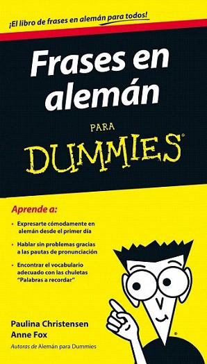 Frases en alemán para Dummies | 9788432901232 | Anne Fox/Paulina Christensen | Llibres Parcir | Llibreria Parcir | Llibreria online de Manresa | Comprar llibres en català i castellà online