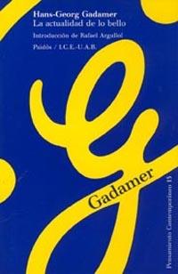 ACTUALIDAD DE LO BELLO | 9788475096797 | GADAMER | Llibres Parcir | Llibreria Parcir | Llibreria online de Manresa | Comprar llibres en català i castellà online