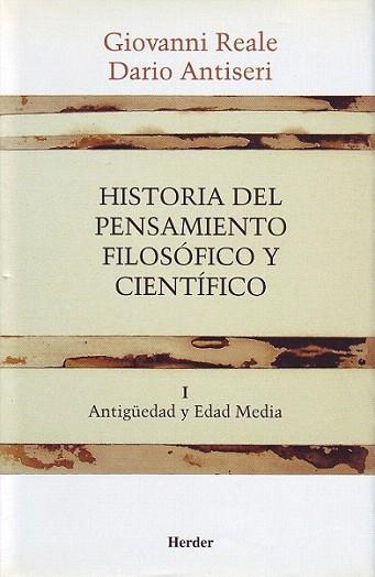 HISTORIA PENSAMIENTO FILOSOFIC CIENTIFICO | 9788425415876 | REALE | Llibres Parcir | Librería Parcir | Librería online de Manresa | Comprar libros en catalán y castellano online