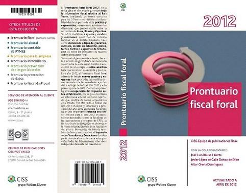 Prontuario fiscal foral 2012 | 9788499544489 | Equipo de publicaciones FITAX | Llibres Parcir | Llibreria Parcir | Llibreria online de Manresa | Comprar llibres en català i castellà online