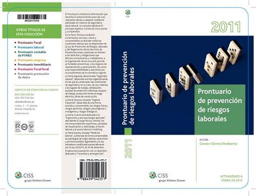 PRONTUARIO DE PREVENCION DE RIESGOS LABORALES 2011 | 9788499542317 | Llibres Parcir | Llibreria Parcir | Llibreria online de Manresa | Comprar llibres en català i castellà online