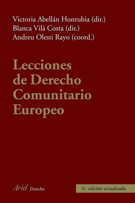 LECCIONES DE DERECHO COMUNITARIO EUROPEA | 9788434469655 | VICTORIA ABELLAN HONRUBIA | Llibres Parcir | Llibreria Parcir | Llibreria online de Manresa | Comprar llibres en català i castellà online