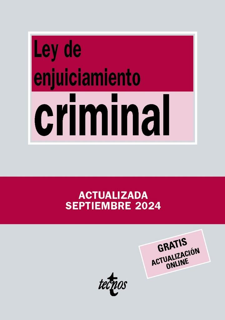 LEY DE ENJUICIAMIENTO CRIMINAL | 9788430991099 | EDITORIAL TECNOS | Llibres Parcir | Llibreria Parcir | Llibreria online de Manresa | Comprar llibres en català i castellà online