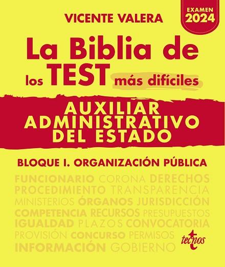 LA BIBLIA DE LOS TEST MÁS DIFÍCILES DE AUXILIAR ADMINISTRATIVO DEL ESTADO | 9788430987245 | VALERA, VICENTE | Llibres Parcir | Llibreria Parcir | Llibreria online de Manresa | Comprar llibres en català i castellà online