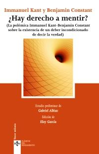 ¿Hay derecho a mentir? | 9788430954506 | Kant, Immanuel/Constant, Benjamin | Llibres Parcir | Llibreria Parcir | Llibreria online de Manresa | Comprar llibres en català i castellà online