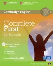 COMPLETE FIRST FOR SCHOOLS ST+KEY+CD SPANISH SPEAKER | 9788490363904 | VV.AA. | Llibres Parcir | Llibreria Parcir | Llibreria online de Manresa | Comprar llibres en català i castellà online