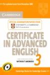 CAMBRIDGE CERTIFICATE IN ADVANCED ENGLISH 3 NO KEY | 9780521739139 | OFFICAL EXAM PAPERS | Llibres Parcir | Llibreria Parcir | Llibreria online de Manresa | Comprar llibres en català i castellà online