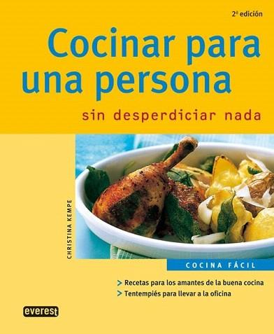 COCINAR PARA UNA PERSONA | 9788424117030 | KEMPE | Llibres Parcir | Llibreria Parcir | Llibreria online de Manresa | Comprar llibres en català i castellà online