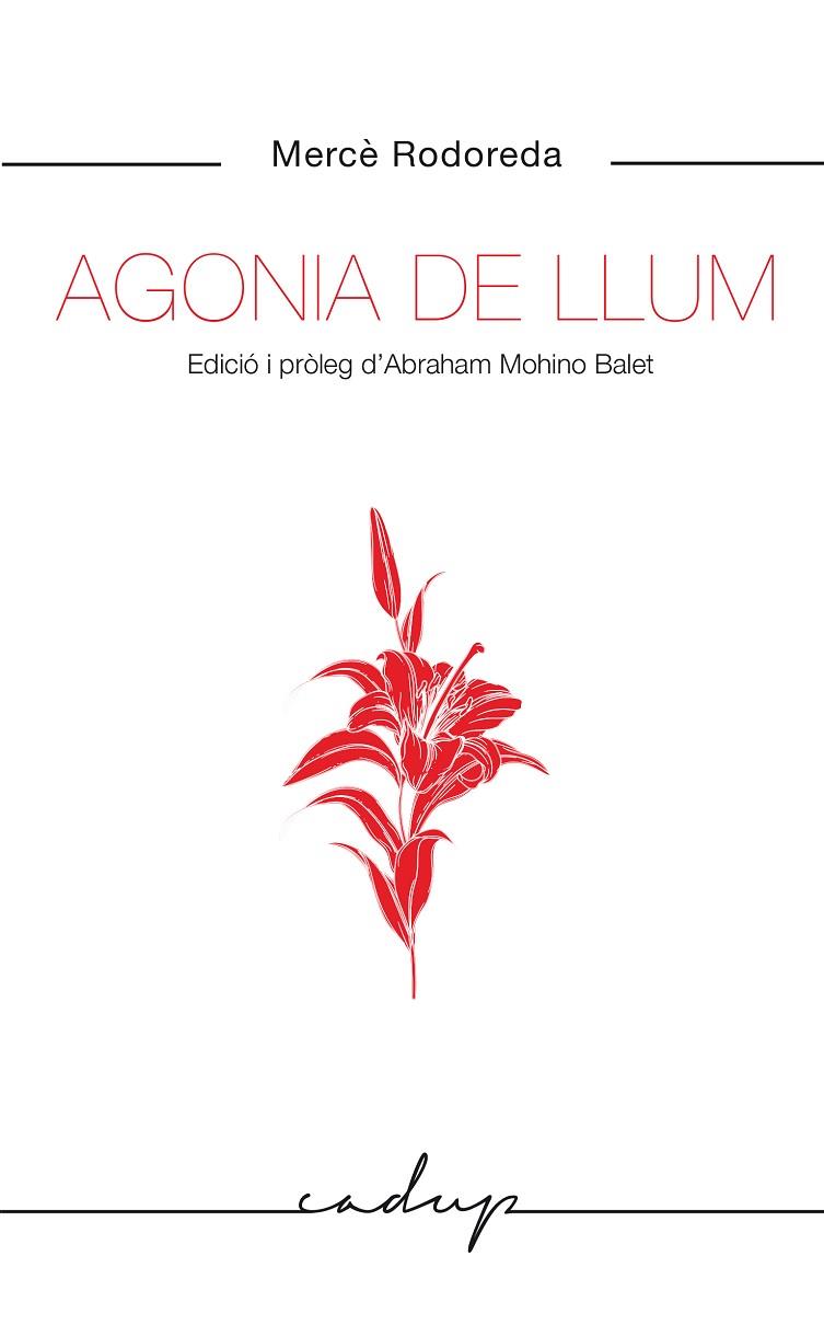 AGONIA DE LLUM | 9788412455748 | RODOREDA GURGUI, MERCÈ | Llibres Parcir | Llibreria Parcir | Llibreria online de Manresa | Comprar llibres en català i castellà online