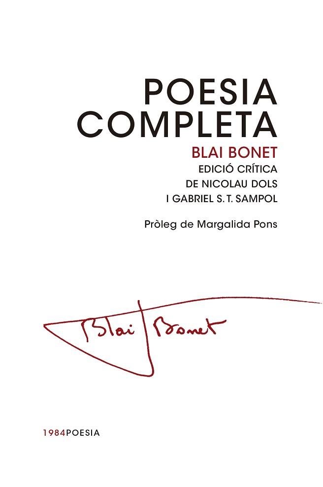 POESIA COMPLETA | 9788415835462 | BONET I RIGO, BLAI | Llibres Parcir | Llibreria Parcir | Llibreria online de Manresa | Comprar llibres en català i castellà online