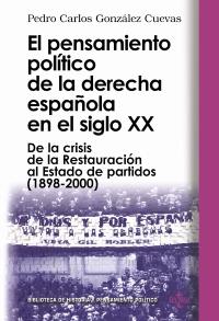 PENSAMIENTO POLITICO DE LA DERECHA ESPAÐOLA EN SIGLO XX | 9788430942237 | GONZALEZ CUEVAS | Llibres Parcir | Llibreria Parcir | Llibreria online de Manresa | Comprar llibres en català i castellà online