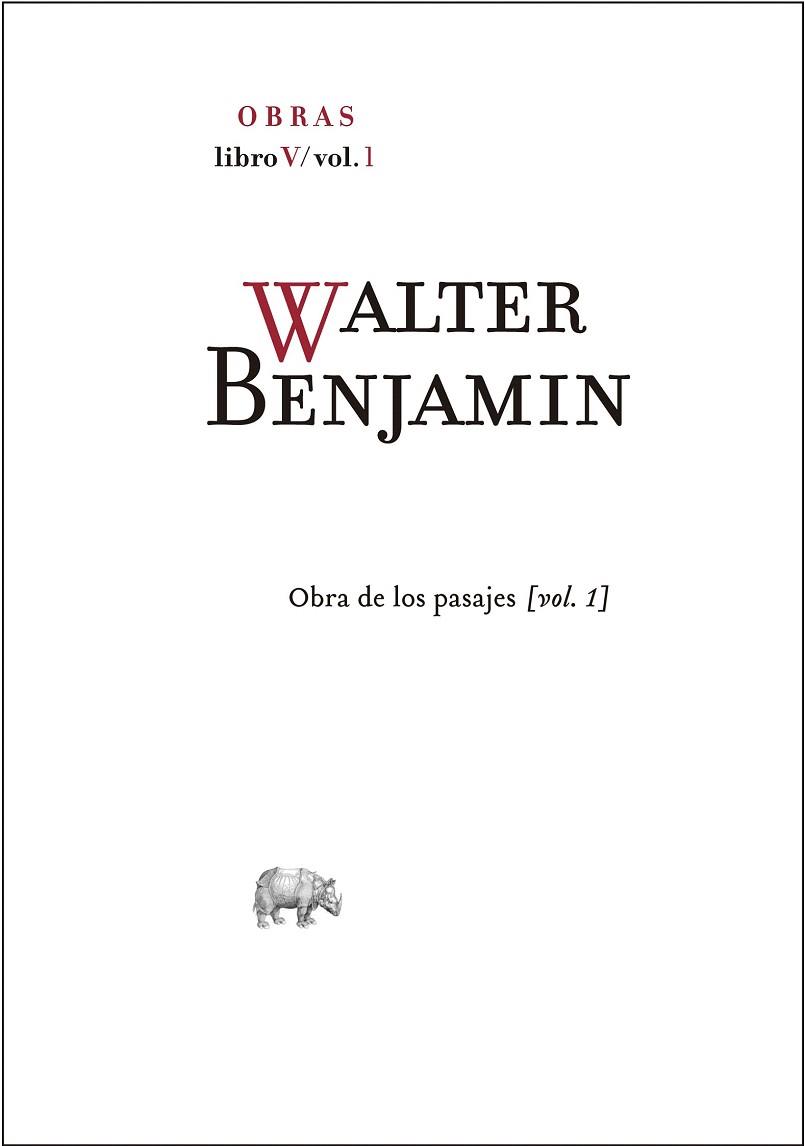 OBRA COMPLETA. LIBRO V/VOL. 1 | 9788415289777 | BENJAMIN, WALTER | Llibres Parcir | Llibreria Parcir | Llibreria online de Manresa | Comprar llibres en català i castellà online