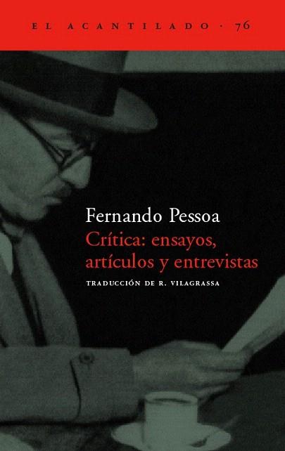 CRITICA ENSAYOS ARTICULOS Y ENTREVISTAS | 9788496136267 | PESSOA FERNANDO | Llibres Parcir | Llibreria Parcir | Llibreria online de Manresa | Comprar llibres en català i castellà online