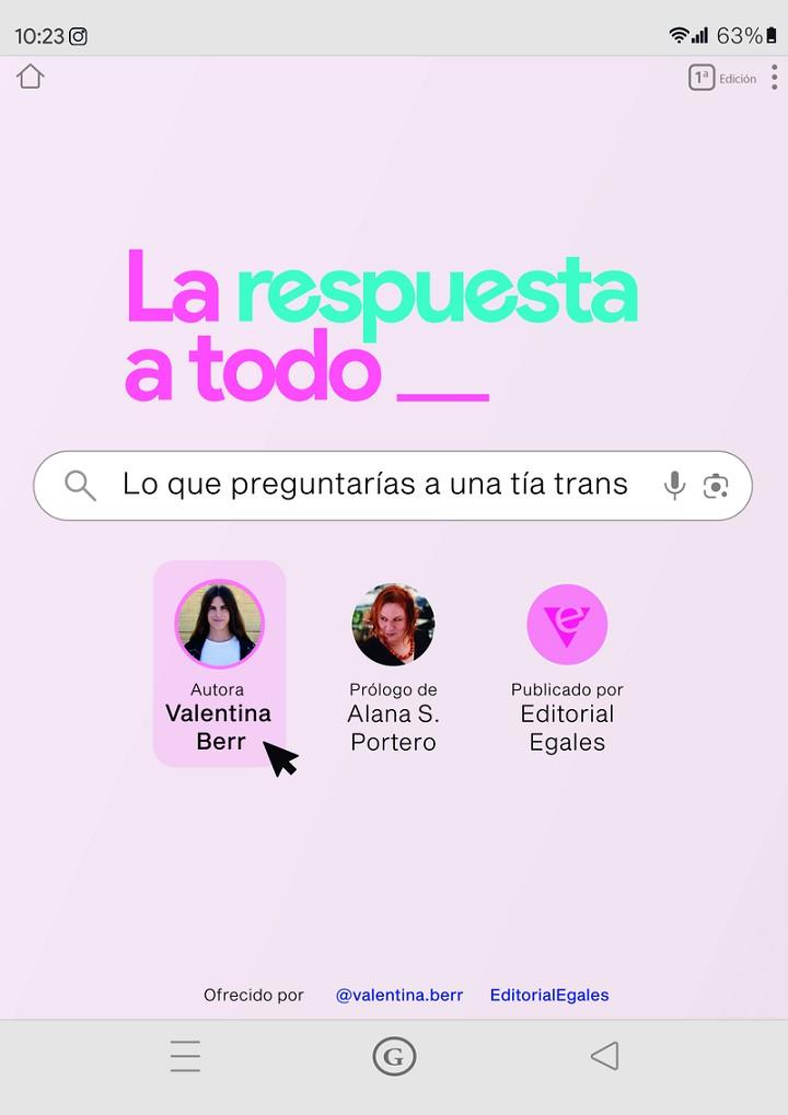 LA RESPUESTA A TODO LO QUE PREGUNTARÍAS A UNA TÍA TRANS | 9788419728272 | BERR, VALENTINA | Llibres Parcir | Llibreria Parcir | Llibreria online de Manresa | Comprar llibres en català i castellà online