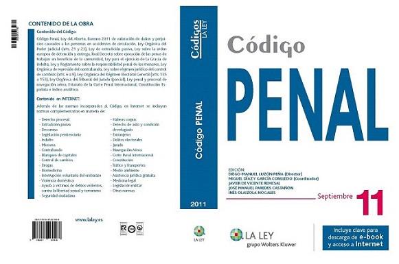 CODIGO PENAL SEPT 2011 | 9788481269468 | Llibres Parcir | Librería Parcir | Librería online de Manresa | Comprar libros en catalán y castellano online