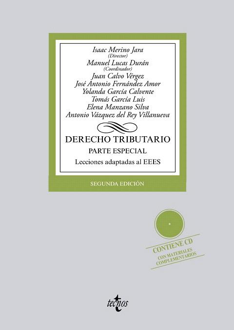 DERECHO TRIBUTARIO | 9788430959273 | MERINO  JARA, ISAAC/LUCAS DURÁN, MANUEL/CALVO VÉRGEZ, JUAN/FERNÁNDEZ AMOR, JOSÉ ANTONIO/GARCÍA CALVE | Llibres Parcir | Llibreria Parcir | Llibreria online de Manresa | Comprar llibres en català i castellà online