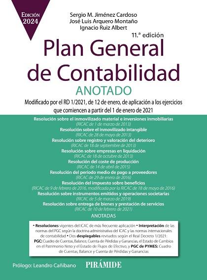 PLAN GENERAL DE CONTABILIDAD ANOTADO | 9788436849844 | JIMÉNEZ CARDOSO, SERGIO M. / ARQUERO MONTAÑO, JOSÉ LUIS / RUIZ ALBERT, IGNACIO | Llibres Parcir | Llibreria Parcir | Llibreria online de Manresa | Comprar llibres en català i castellà online