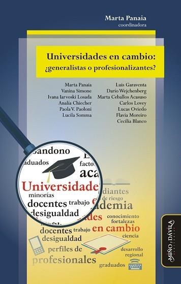 UNIVERSIDADES EN CAMBIO: ¿GENERALISTAS O PROFESIONALIZANTES? | PODI125814 | PANAIA  MARTA | Llibres Parcir | Llibreria Parcir | Llibreria online de Manresa | Comprar llibres en català i castellà online