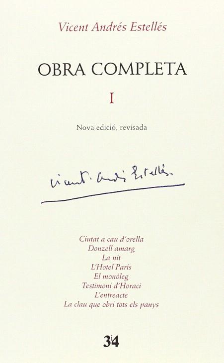 OBRA COMPLETA I (VICENT ANDRES ESTELLES) | 9788475029535 | VICENT ANDRES ESTELLES | Llibres Parcir | Llibreria Parcir | Llibreria online de Manresa | Comprar llibres en català i castellà online