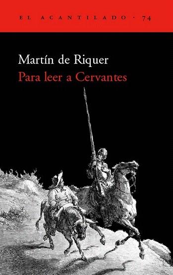 PARA LEER A CERVANTES | 9788496136205 | MARTI DE RIQUER | Llibres Parcir | Llibreria Parcir | Llibreria online de Manresa | Comprar llibres en català i castellà online