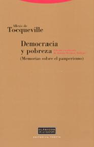 DEMOCRACIA Y POBREZA | 9788481645958 | TOCQUEVILLE ALEXIS DE | Llibres Parcir | Llibreria Parcir | Llibreria online de Manresa | Comprar llibres en català i castellà online