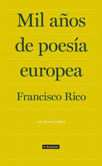 Mil años de poesía europea | 9788408009870 | Francisco Rico | Llibres Parcir | Llibreria Parcir | Llibreria online de Manresa | Comprar llibres en català i castellà online