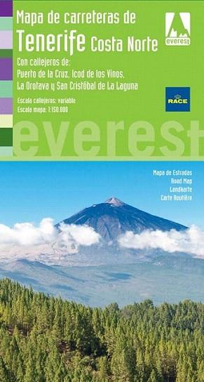 Mapa de carreteras Tenerife costa norte | 9788444132426 | Cartografía Everest | Llibres Parcir | Llibreria Parcir | Llibreria online de Manresa | Comprar llibres en català i castellà online