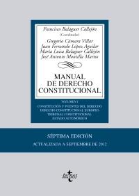 Manual de Derecho Constitucional | 9788430955152 | Balaguer Callejón, Francisco/Cámara Villar, Gregorio/López Aguilar, Juan Fernando/Balaguer Callejón, | Llibres Parcir | Llibreria Parcir | Llibreria online de Manresa | Comprar llibres en català i castellà online