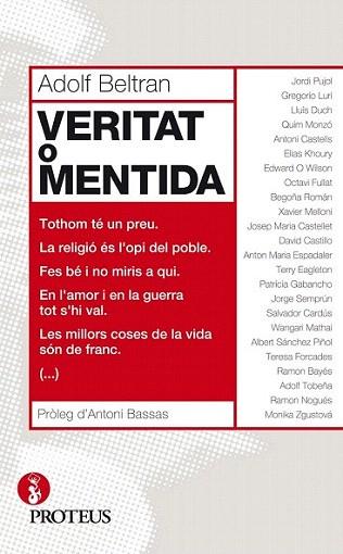 VERITAT O MENTIDA | 9788415047438 | ADOLF BELTRAN | Llibres Parcir | Llibreria Parcir | Llibreria online de Manresa | Comprar llibres en català i castellà online