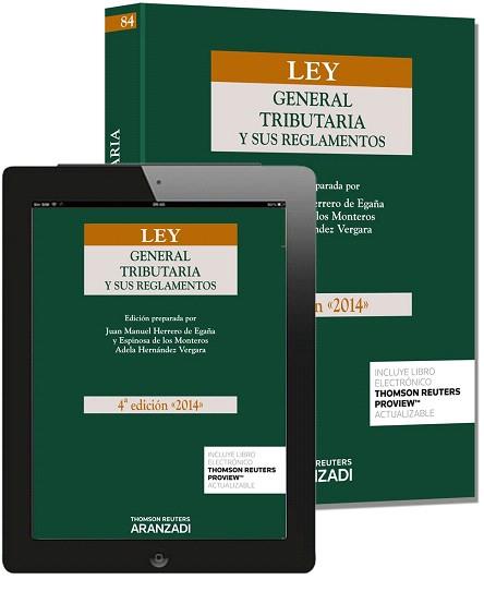 LEY GENERAL TRIBUTARIA Y SUS REGLAMENTOS (PAPEL + E-BOOK) | 9788490593028 | HERNÁNDEZ VERGARA, ADELA/HERRERO DE EGAÑA Y ESPINOSA DE LOS MONTEROS, JUAN MANUEL | Llibres Parcir | Llibreria Parcir | Llibreria online de Manresa | Comprar llibres en català i castellà online