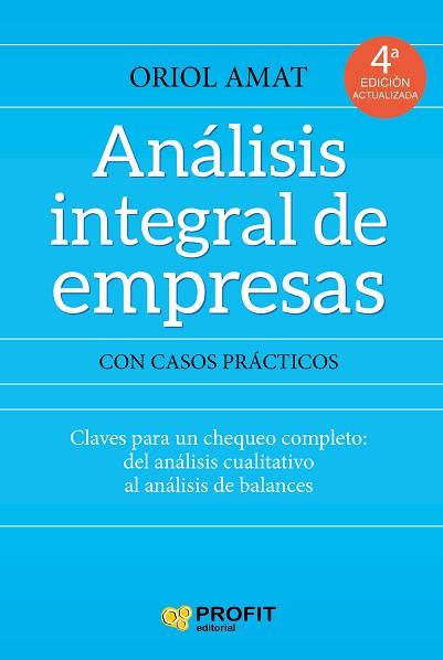 ANALISIS INTEGRAL DE EMPRESAS NE. | 9788417209148 | AMAT SALAS, ORIOL | Llibres Parcir | Llibreria Parcir | Llibreria online de Manresa | Comprar llibres en català i castellà online