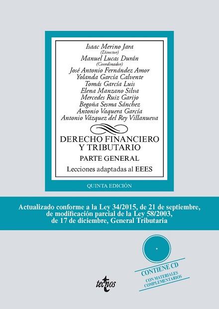 DERECHO FINANCIERO Y TRIBUTARIO | 9788430968534 | MERINO  JARA, ISAAC / LUCAS DURÁN, MANUEL / FERNÁNDEZ AMOR, JOSÉ ANTONIO / GARCÍA CALVENTE, YOLANDA  | Llibres Parcir | Llibreria Parcir | Llibreria online de Manresa | Comprar llibres en català i castellà online