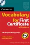 VOCABULARY FOR FIRST CERTIFICATE | 9780521697996 | THOMAS BARBARA | Llibres Parcir | Librería Parcir | Librería online de Manresa | Comprar libros en catalán y castellano online