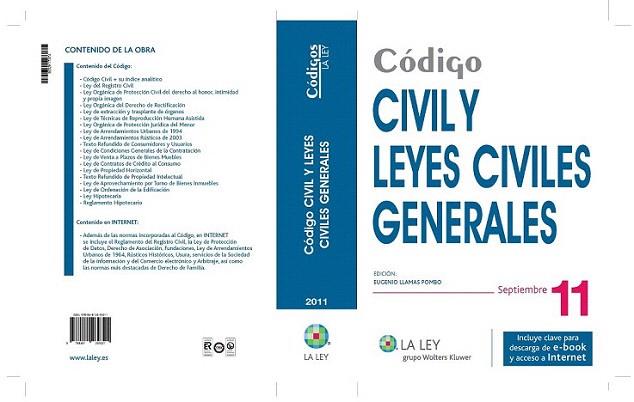 CODIGO CIVIL LEYES CIVILES GENERALES SEPT 2011 | 9788481269321 | Llibres Parcir | Librería Parcir | Librería online de Manresa | Comprar libros en catalán y castellano online