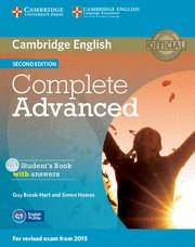 COMPLETE ADVANCED STUDENT'S BOOK WITH ANSWERS WITH CD-ROM 2ND EDITION | 9781107670907 | BROOK-HART, GUY / HAINES, SIMON | Llibres Parcir | Llibreria Parcir | Llibreria online de Manresa | Comprar llibres en català i castellà online