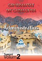 VOL 2 TEMARI ADMINISTRATIUS GENERALITAT CATALUNYA | 9788467650402 | Llibres Parcir | Llibreria Parcir | Llibreria online de Manresa | Comprar llibres en català i castellà online