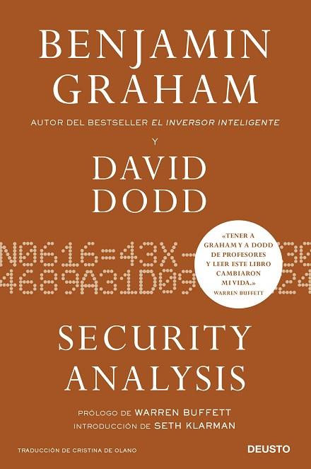 SECURITY ANALYSIS | 9788423436422 | GRAHAM, BENJAMIN | Llibres Parcir | Llibreria Parcir | Llibreria online de Manresa | Comprar llibres en català i castellà online