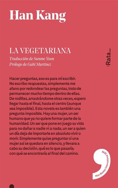 LA VEGETARIANA | 9788416738137 | HAN KANG | Llibres Parcir | Librería Parcir | Librería online de Manresa | Comprar libros en catalán y castellano online