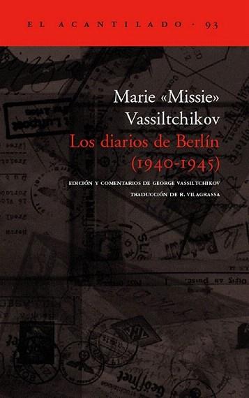 LOS DIARIOS DE BERLIN | 9788496136656 | MISSIE VASSILTCHIKOV | Llibres Parcir | Llibreria Parcir | Llibreria online de Manresa | Comprar llibres en català i castellà online