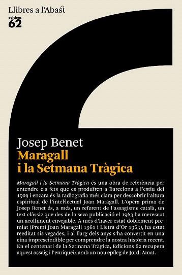 MARAGALL I LA SETMANA TRAGICA | 9788429763089 | BENET JOSEP | Llibres Parcir | Llibreria Parcir | Llibreria online de Manresa | Comprar llibres en català i castellà online